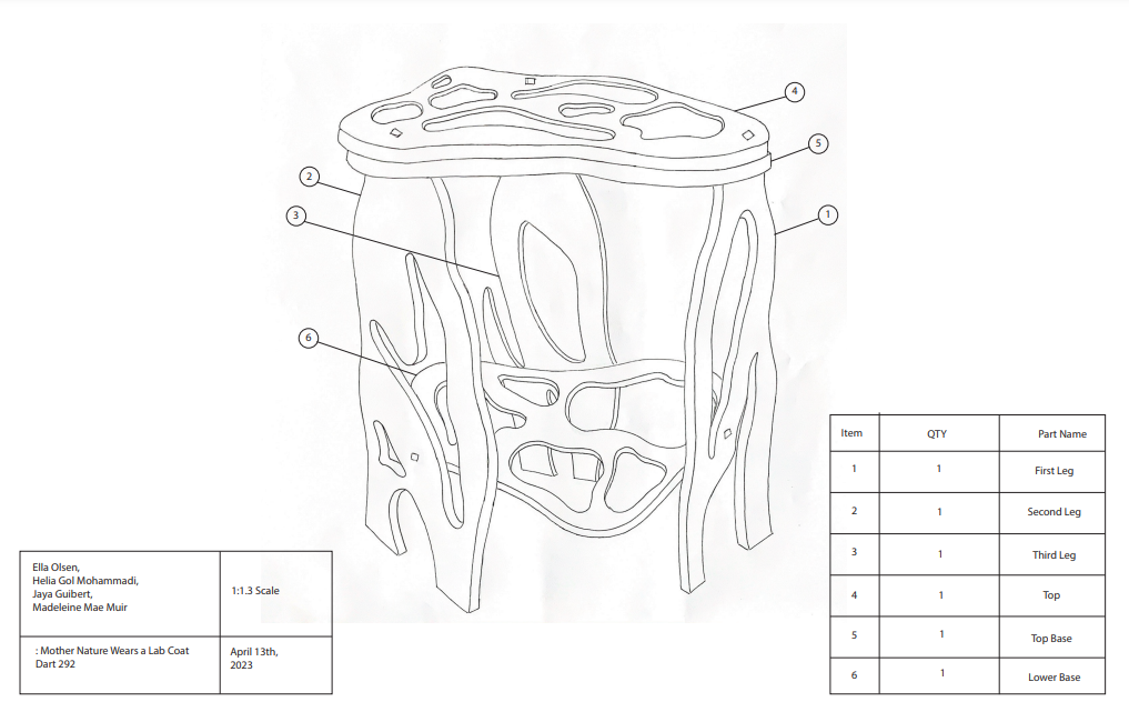 myca stool/ side table